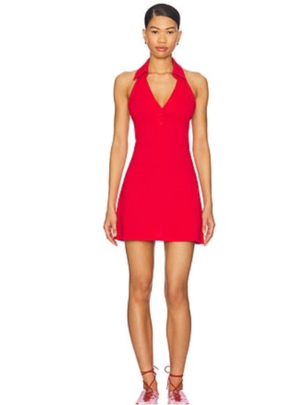 Lovers + Friends Tara Polo Mini Dress - Cherry Red